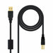 USB 2.0 A to USB B Cable NANOCABLE 10.01.1205 Black 5 m - Компютър Кабели и адаптери<<<Компютри|