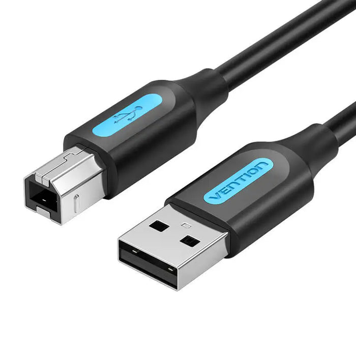 USB 2.0 A to B cable Vention COQBJ 2A 5m Black PVC - USB cables<<<Cables<<<IT Accessories<<<InnproXML