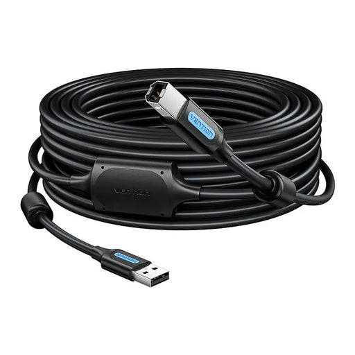 USB 2.0 A to USB-B cable with ferrite core Vention COQBL 2A 10m Black PVC - USB cables<<<Cables<<<IT