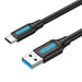USB 3.0 A to USB-C Cable Vention COZBH 2m Black PVC - USB to USB-C<<<USB cables<<<GSM Accessories<<<InnproXML