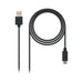 USB A to USB C Cable NANOCABLE 10.01.210 Black - Компютър Кабели и адаптери<<<Компютри| Електроника<<<BigBuy&&&USB