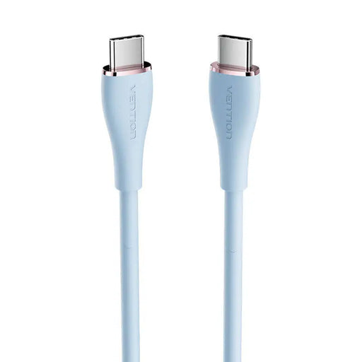 USB-C 2.0 to USB-C Cable Vention TAWSG 1,5m PD 100W Blue Silicone - USB-C to USB-C<<<USB cables<<<GSM