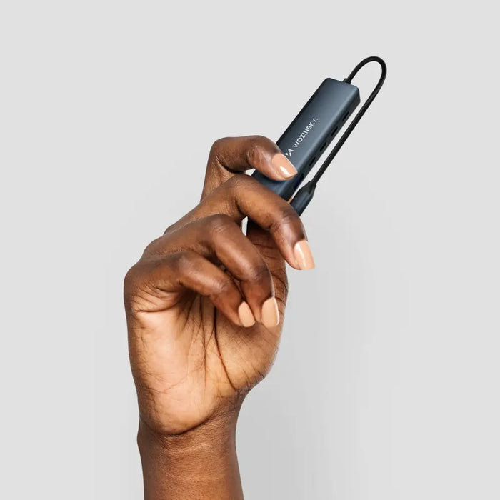 USB-C 6 in 1 Hub Wozinsky WHBC10Y4S Multifunctional Aluminum with 25 cm Cable - Gray - USB hubs<<<HurtelXML