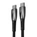 USB-C cable for USB-C Baseus Glimmer Series 100W 2m (Black) - USB-C to USB-C<<<USB cables<<<GSM