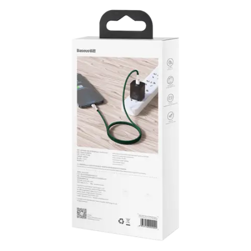 USB-C cable for Lightning Baseus Cafule PD 20W 1m (green) - USB-C to Lightning<<<USB cables<<<GSM