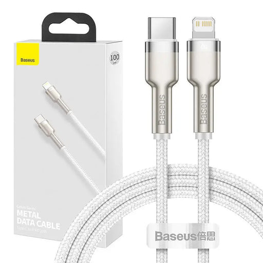 USB-C cable for Lightning Baseus Cafule PD 20W 1m (white) - USB-C to Lightning<<<USB cables<<<GSM