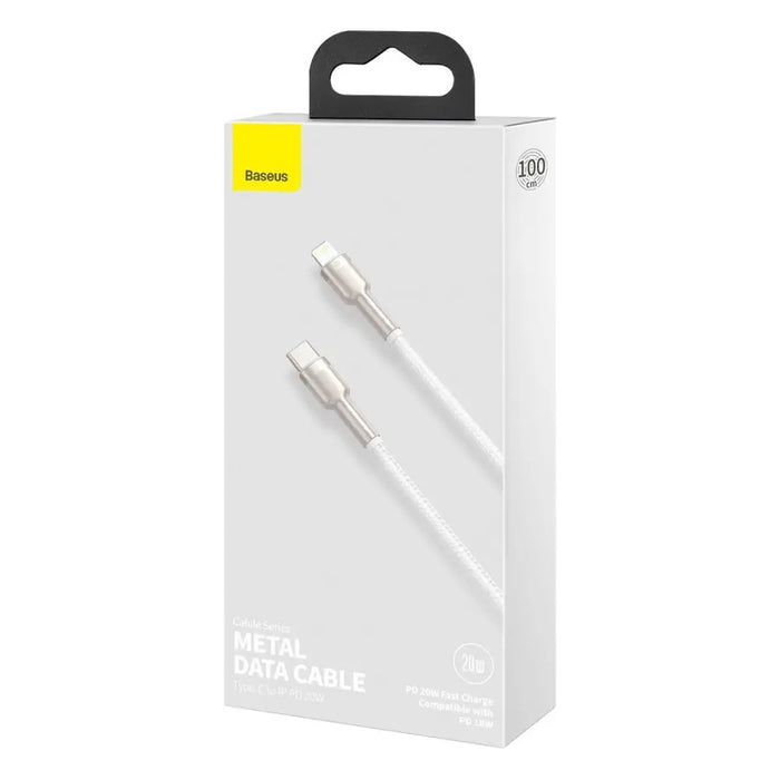 USB-C cable for Lightning Baseus Cafule PD 20W 1m (white) - USB-C to Lightning<<<USB cables<<<GSM
