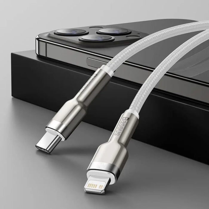 USB-C cable for Lightning Baseus Cafule PD 20W 1m (white) - USB-C to Lightning<<<USB cables<<<GSM