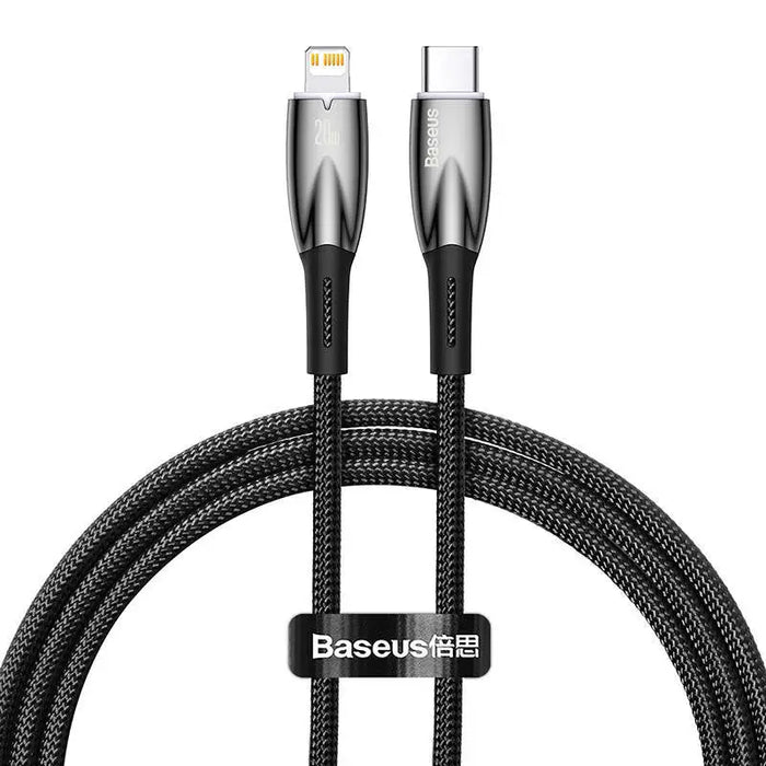 USB-C cable for Lightning Baseus Glimmer Series 20W 1m (Black) - USB-C to Lightning<<<USB cables<<<GSM