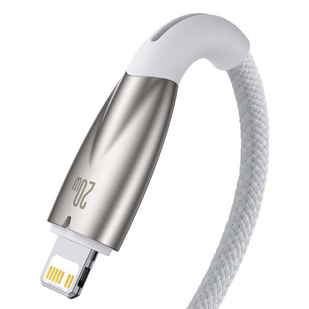 USB-C cable for Lightning Baseus Glimmer Series 20W 1m (White) - USB-C to Lightning<<<USB cables<<<GSM