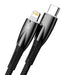 USB-C cable for Lightning Baseus Glimmer Series 20W 2m (Black) - USB-C to Lightning<<<USB cables<<<GSM