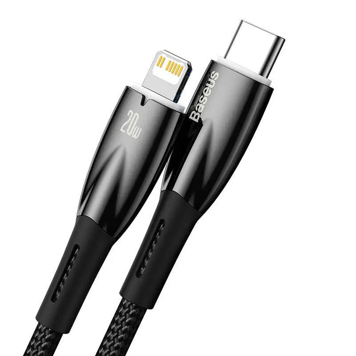 USB-C cable for Lightning Baseus Glimmer Series 20W 2m (Black) - USB-C to Lightning<<<USB cables<<<GSM