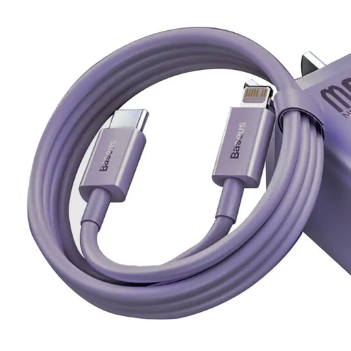 USB-C fast charging / data transfer cable - Lightning PD 20W 1m Baseus Superior Series - purple - Cell phone