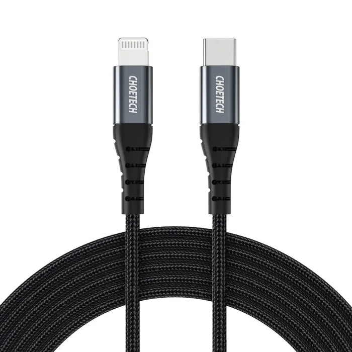 USB-C - Lightning Choetech IP0042 MFi cable 480Mb/s 3A 3m - black - Cell phone cables<<<HurtelXML
