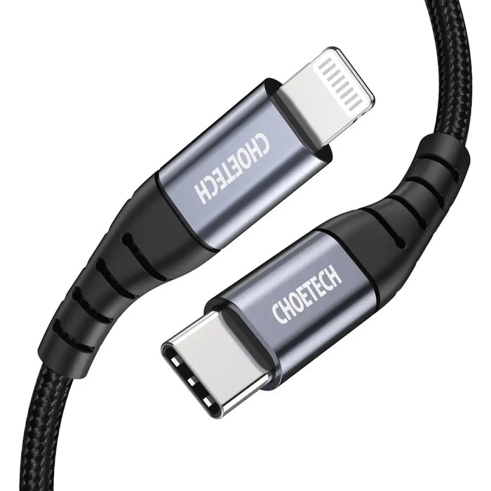 USB-C - Lightning Choetech IP0042 MFi cable 480Mb/s 3A 3m - black - Cell phone cables<<<HurtelXML