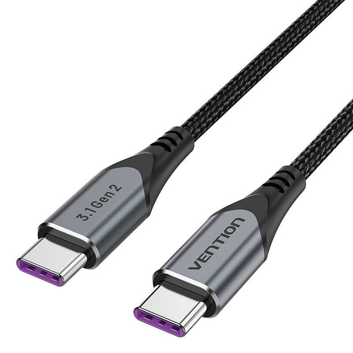 USB-C to USB-C 100W Vention TAHHD 5A 0.5m USB 3.1 Gen2 4K cable (gray) - USB-C to USB-C<<<USB cables<<<GSM