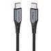 USB-C to USB-C 100W Vention TAHHF 5A 1m USB 3.1 Gen2 4k cable (gray) - USB-C to USB-C<<<USB cables<<<GSM