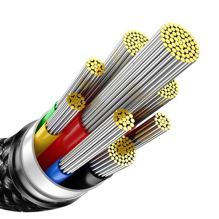 USB-C to USB-C cable Baseus Tungsten Gold 240W 2 m (black) - USB-C to USB-C<<<USB cables<<<GSM