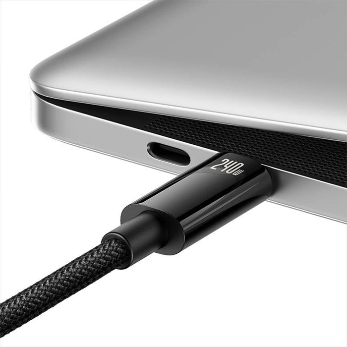 USB-C to USB-C cable Baseus Tungsten Gold 240W 3m (black) - USB-C to USB-C<<<USB cables<<<GSM