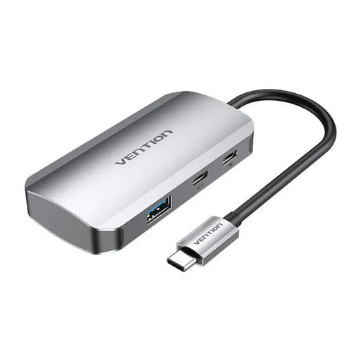 USB-C to USB-C Docking Station 3x USB3.0 PD 0.15m Vention TNDHB gray - Docking stations<<<IT
