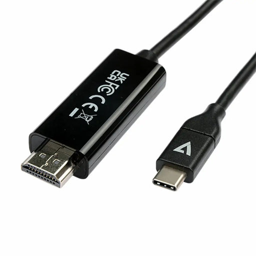 USB-C to HDMI Adapter V7 V7UCHDMI-2M Black - Компютър Кабели и адаптери<<<Компютри|