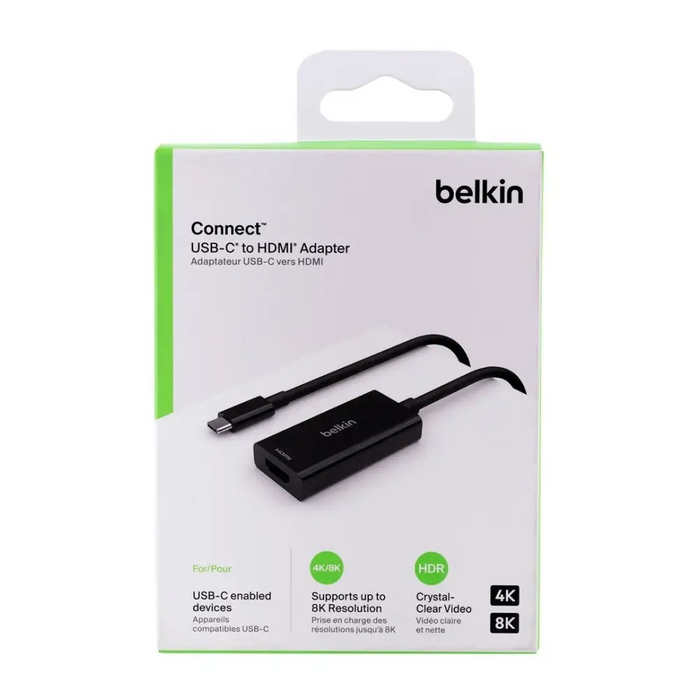 USB-C to HDMI Cable Belkin Black - AdaptersKBA-ADA<<<Cables and adaptersKBA<<<ActionPL&&&Компютър Кабели и