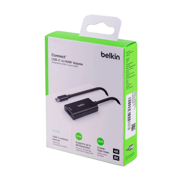 USB-C to HDMI Cable Belkin Black - AdaptersKBA-ADA<<<Cables and adaptersKBA<<<ActionPL&&&Компютър Кабели и