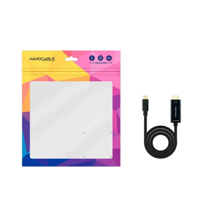 USB-C to HDMI Cable NANOCABLE 10.15.5102 1,8 m Black - Компютър Кабели и адаптери<<<Компютри|