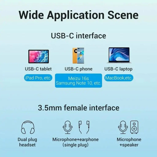 USB-C to Jack 3.5 mm Adapter Vention BGPHY - Аудио и Видео Кабели<<<Електроника Телевизори<<<Компютри|