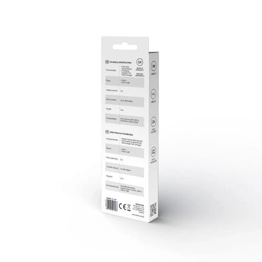 USB cable 3 m USB 2.0 USB A - Micro USB White SAVIO CL-167 - USB cablesAKG-KAB<<<GSM accessoriesAKG<<<ActionPL