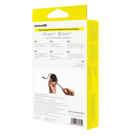 USB Cable Baseus Free2Pull USB-C to iP 20W 1m (black) - USB-C to Lightning<<<USB cables<<<GSM