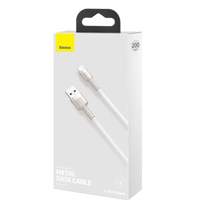 USB cable for Lightning Baseus Cafule 2.4A 2m (white) - USB to Lightning<<<USB cables<<<GSM Accessories<<<InnproXML
