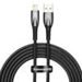 USB cable for Lightning Baseus Glimmer Series 2.4A 2m (Black) - USB to Lightning<<<USB cables<<<GSM