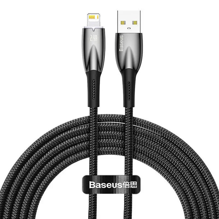 USB cable for Lightning Baseus Glimmer Series 2.4A 2m (Black) - USB to Lightning<<<USB cables<<<GSM