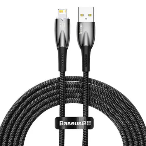 USB cable for Lightning Baseus Glimmer Series 2.4A 2m (Black) - USB to Lightning<<<USB cables<<<GSM