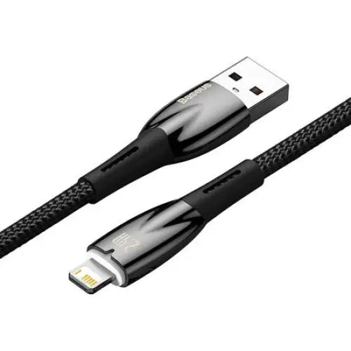 USB cable for Lightning Baseus Glimmer Series 2.4A 2m (Black) - USB to Lightning<<<USB cables<<<GSM
