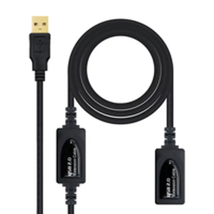 USB Extension Cable NANOCABLE 10.01.0213 Black 15 m - Компютър Кабели и адаптери<<<Компютри| Електроника<<<BigBuy&&&USB