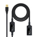 USB Extension Cable NANOCABLE 10.01.0213 Black 15 m - Компютър Кабели и адаптери<<<Компютри| Електроника<<<BigBuy&&&USB