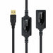 USB Extension Cable NANOCABLE 10.01.0213 Black 15 m - Компютър Кабели и адаптери<<<Компютри| Електроника<<<BigBuy&&&USB