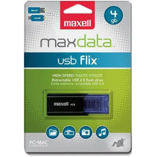 USB flash drive MAXELL FLIX USB 2.0 4GB Black - USB памети<<<Компютърна периферия<<<ValiAPI