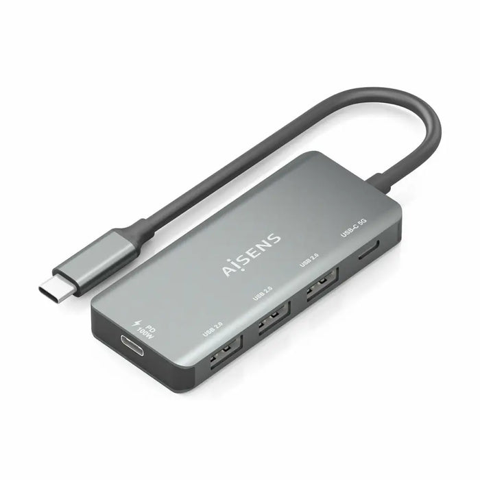 USB Hub Aisens A109-0945 Grey 100 W - Компютър Мрежи и компоненти<<<Компютри| Електроника<<<BigBuy&&&HUB USB<<<Компютър