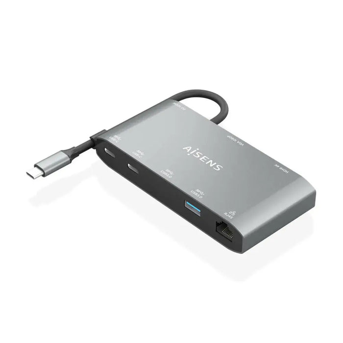 USB Hub Aisens ASUC-8P010-GR Grey (1 Unit) - Компютър Мрежи и компоненти<<<Компютри| Електроника<<<BigBuy&&&HUB