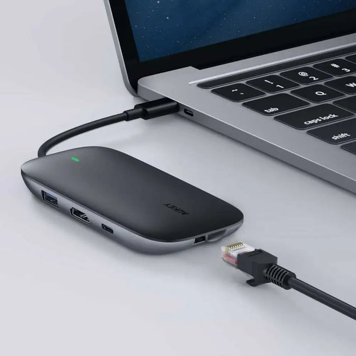 USB Hub Aukey CB-C71 Black 100 W - HUB USB<<<Компютър Мрежи и компоненти<<<Компютри| Електроника<<<BigBuy&&&USB