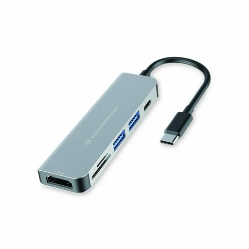 USB Hub Conceptronic 6 in 1 Grey Aluminium - Компютър Мрежи и компоненти<<<Компютри| Електроника<<<BigBuy&&&HUB