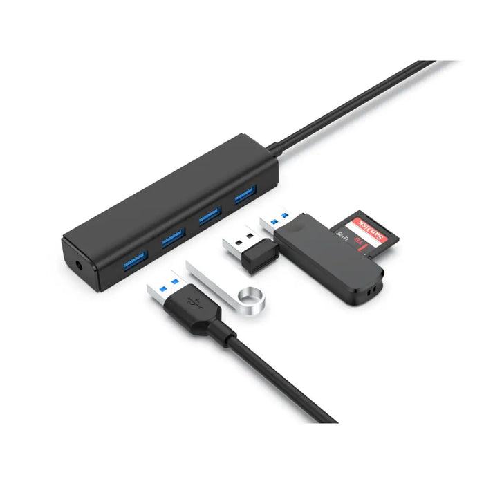 USB Hub Conceptronic C4PUSB3 Black - Компютър Мрежи и компоненти<<<Компютри| Електроника<<<BigBuy&&&HUB USB<<<Компютър