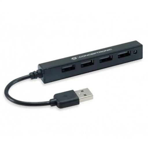 USB Hub Conceptronic HUBBIES05B Black - Компютър Мрежи и компоненти<<<Компютри| Електроника<<<BigBuy&&&HUB