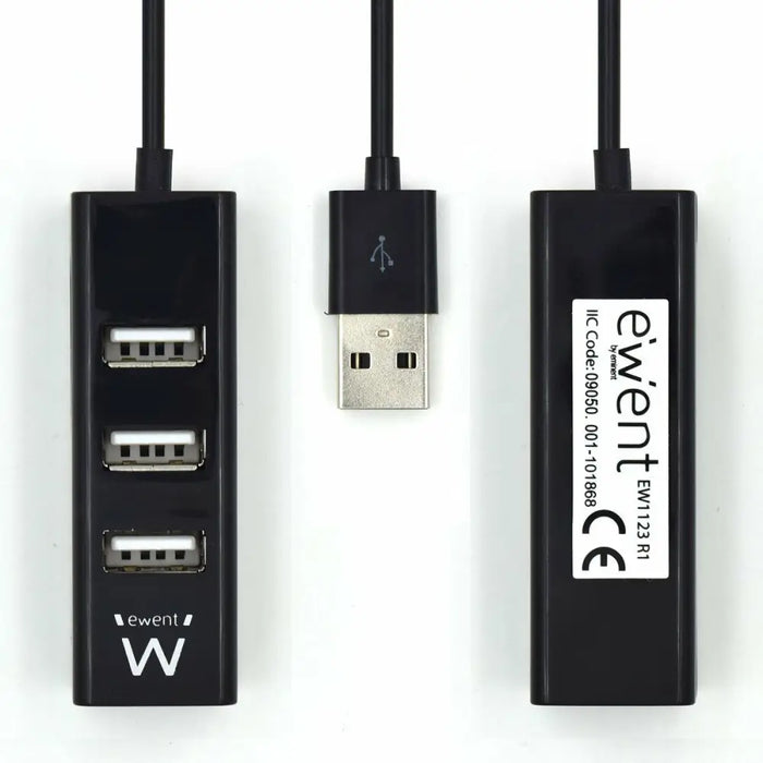 USB Hub Ewent EW1123 Black - Компютър Мрежи и компоненти<<<Компютри| Електроника<<<BigBuy&&&HUB USB<<<Компютър Мрежи и