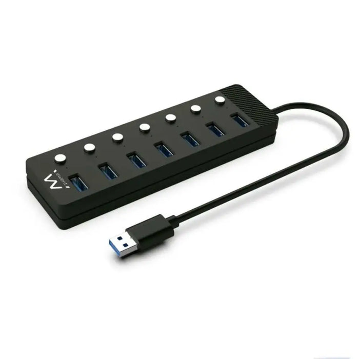 USB Hub Ewent EW1147 Black - Компютър Мрежи и компоненти<<<Компютри| Електроника<<<BigBuy&&&HUB USB<<<Компютър Мрежи и