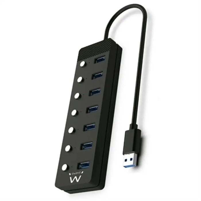 USB Hub Ewent EW1147 Black - Компютър Мрежи и компоненти<<<Компютри| Електроника<<<BigBuy&&&HUB USB<<<Компютър Мрежи и