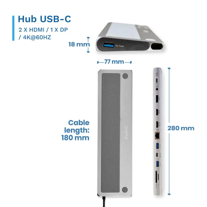 USB Hub Ewent EW1150 Grey - Компютър Мрежи и компоненти<<<Компютри| Електроника<<<BigBuy&&&HUB USB<<<Компютър Мрежи и